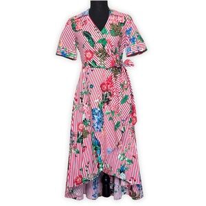 Calvin Klein Floral‎ Striped Wrap Dress Size 2